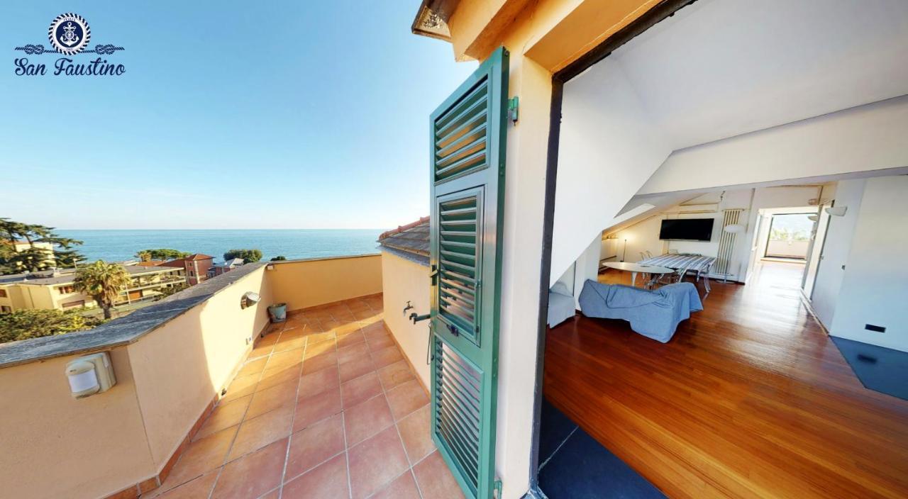 Welcome Riviera - Attico San Faustino 165 Mq Piu 110 Mq Di Terrazza- In Villa 700 ,Vista Mare Strepitosa-100 M Dalla Spiaggia-Parking Esclusivo Rapallo Bagian luar foto