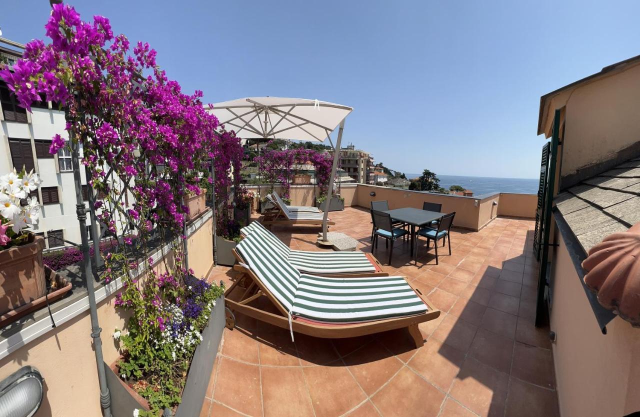 Welcome Riviera - Attico San Faustino 165 Mq Piu 110 Mq Di Terrazza- In Villa 700 ,Vista Mare Strepitosa-100 M Dalla Spiaggia-Parking Esclusivo Rapallo Bagian luar foto